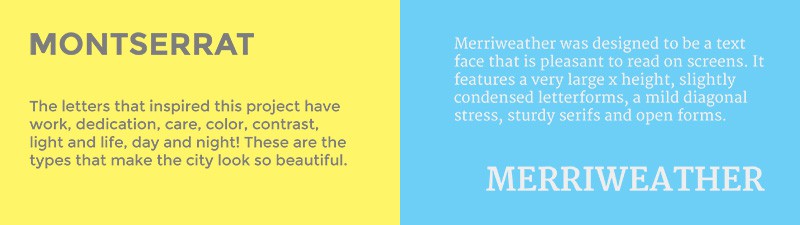 Trending Google Fonts combination - Montserrat with Merriweather