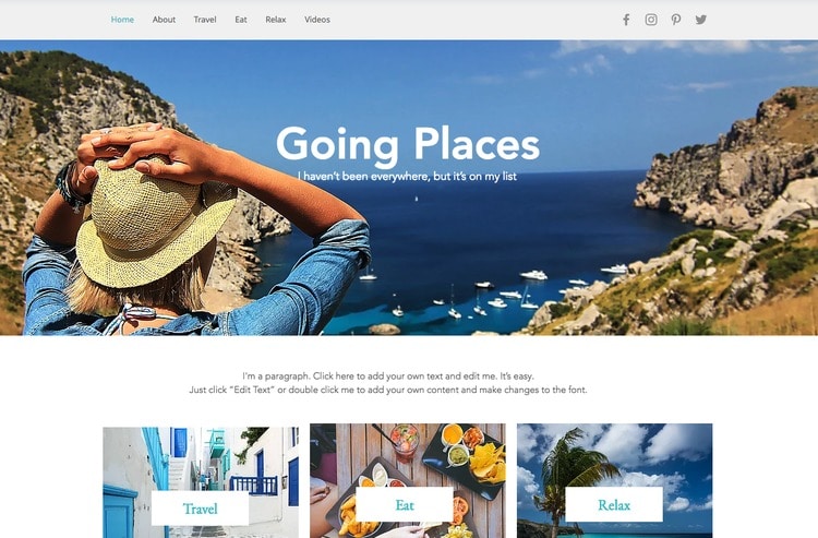 travel blog template