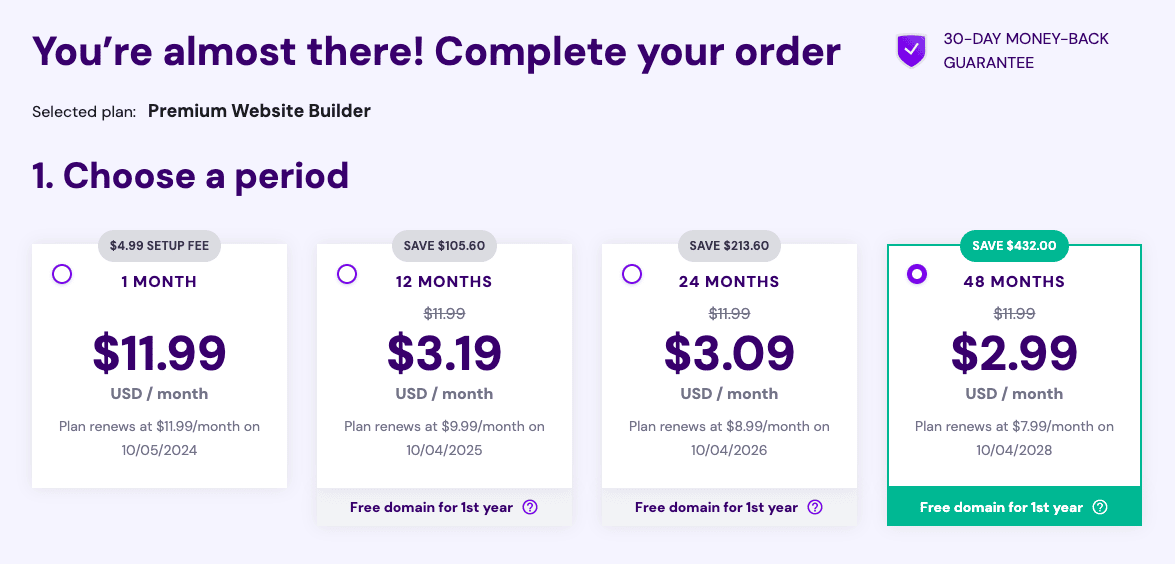 hostinger pricing