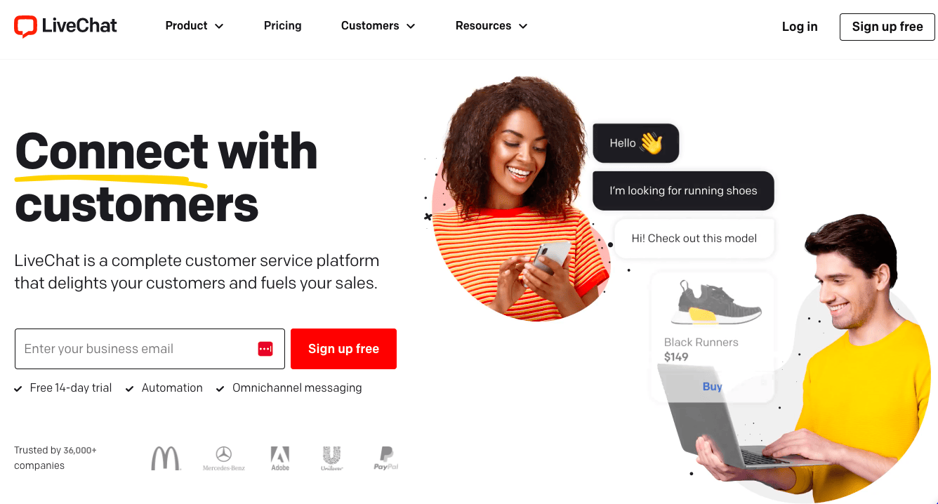 intercom alternatives - livechat