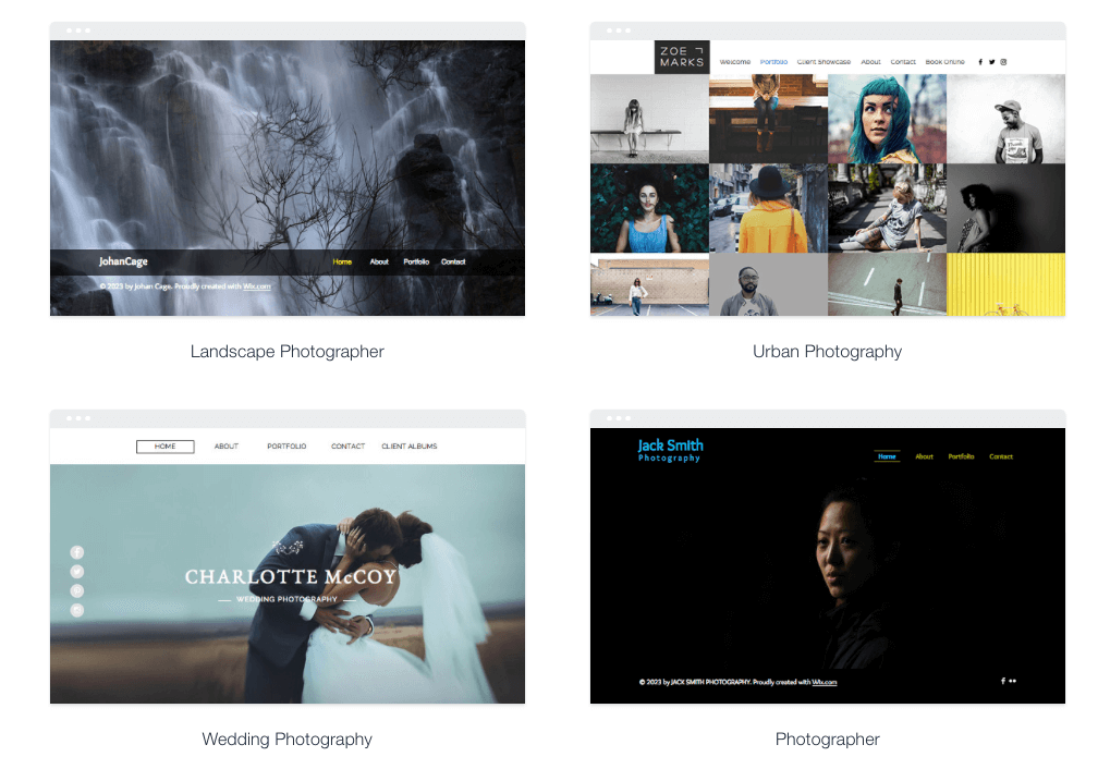 Wix templates for photographers