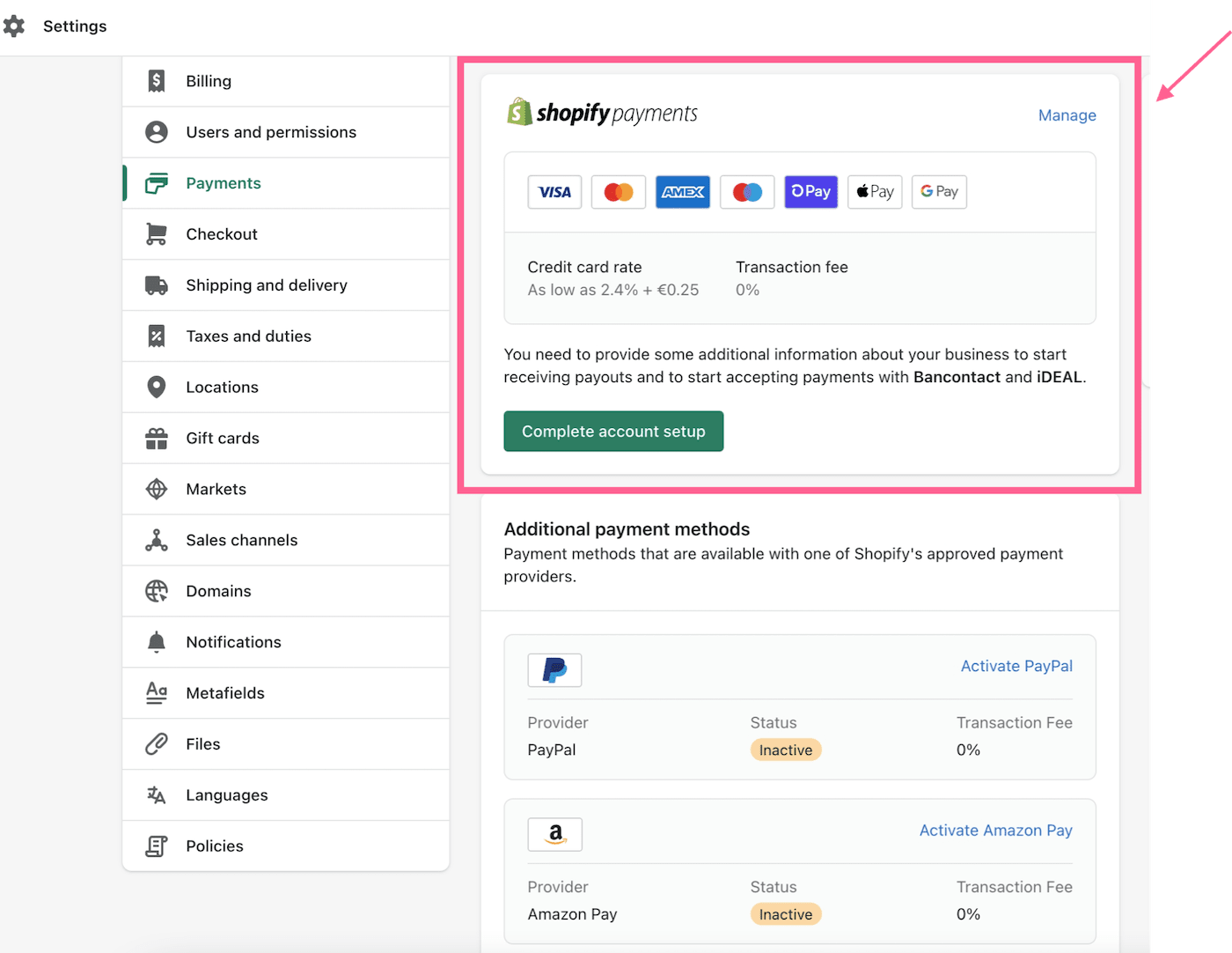 Shopify Payments