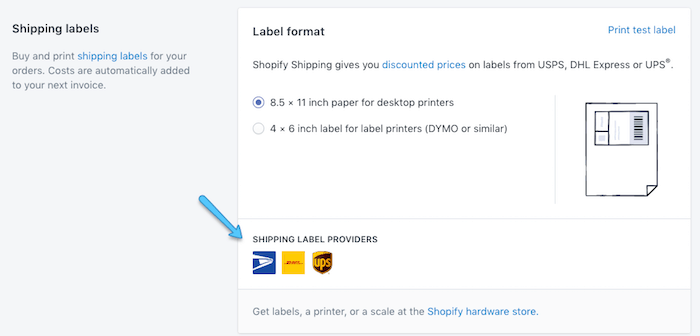 shopify shipping labels