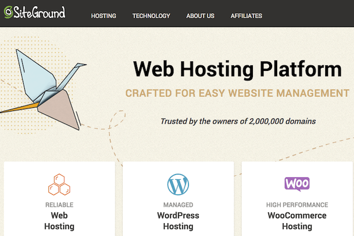 SiteGround Hosting Homepage