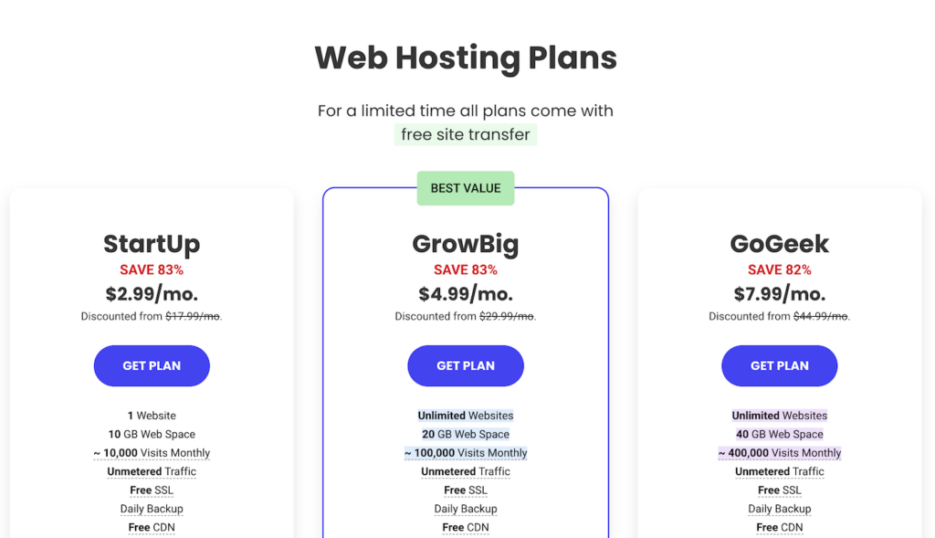 siteground pricing