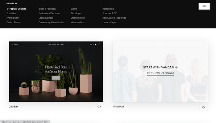 squarespace templates