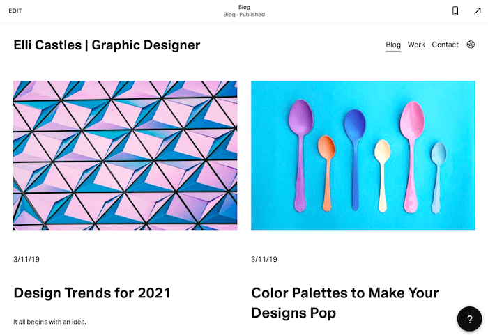 squarespace blog view