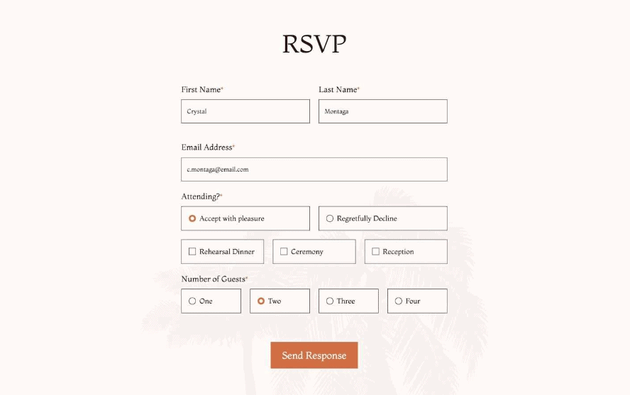 webflow rsvp form