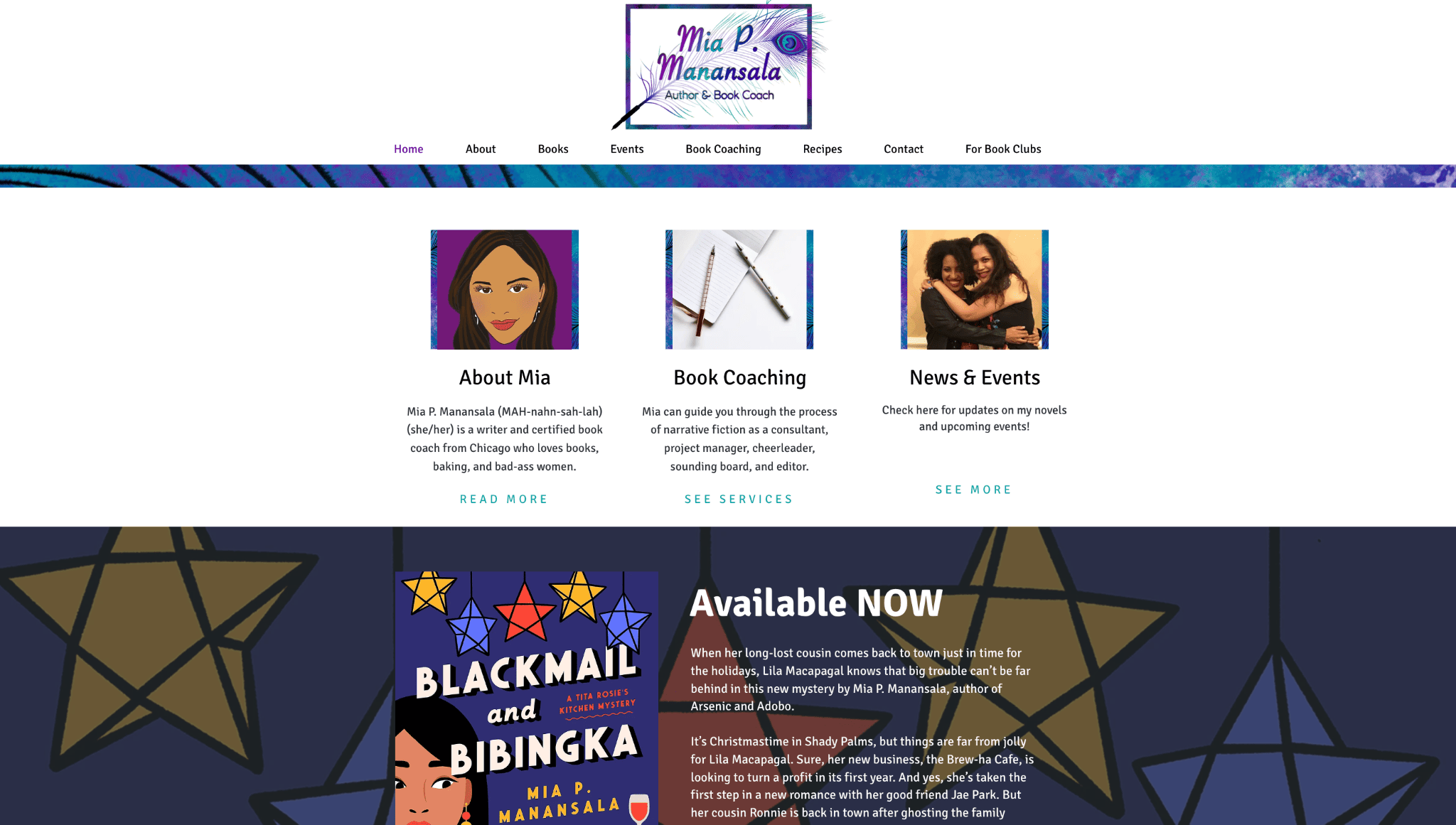 wix author site - Mia P. Manansala