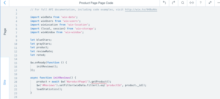 Velo javascript