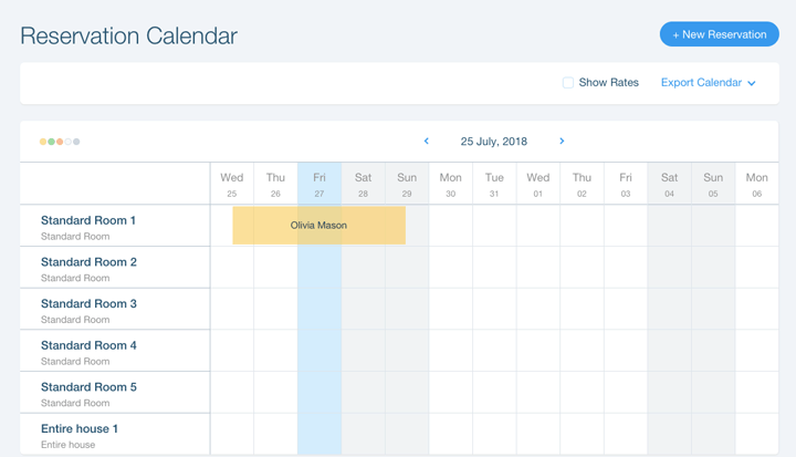 wix hotels reservation calendar