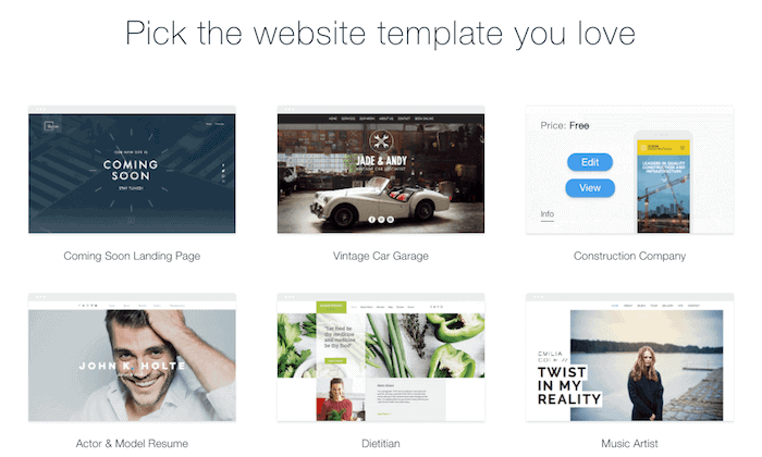 wix templates