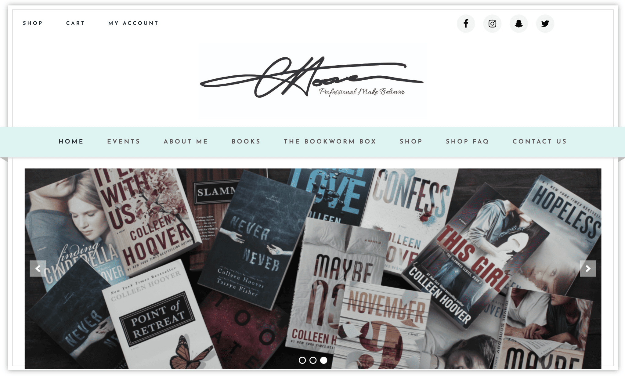 WordPress website - Colleen Hoover